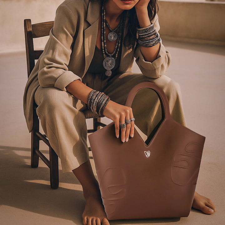 Maze Tote Bag Chocolate alternate